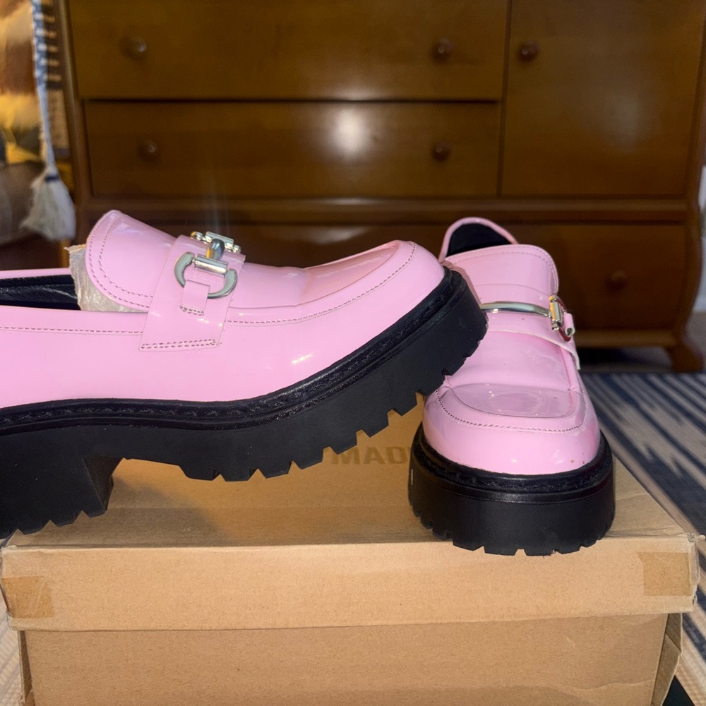 Pink Loafers with Black Soles